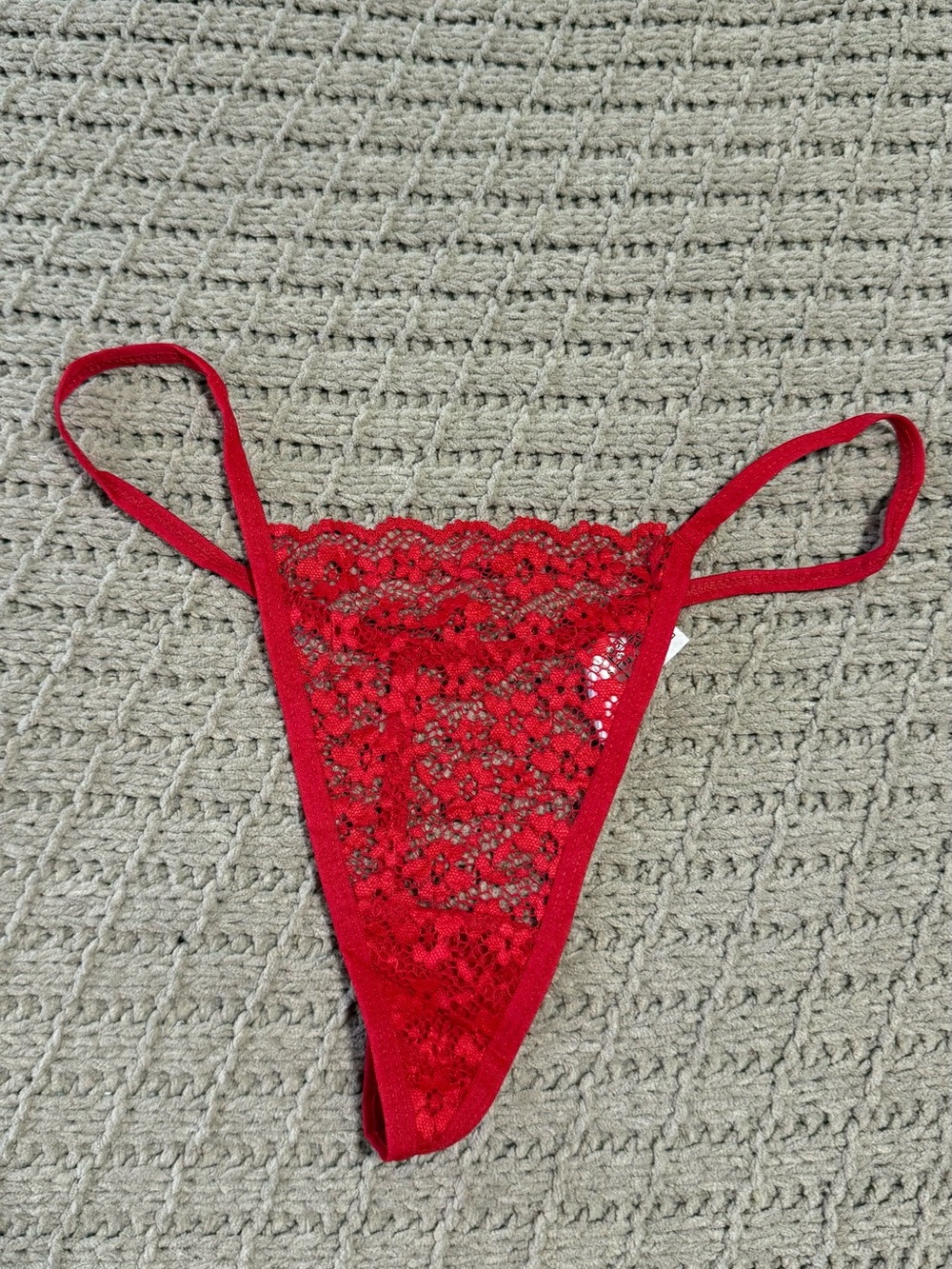 Women's Red Lace Sexy G-String
